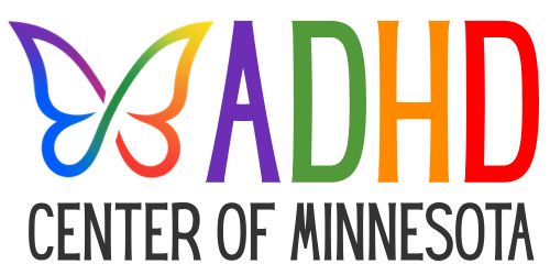 ADHD Center of Minnesota butterfly logo linking to ADHD testing, autism testing, therapy, and coaching services in Minnesota